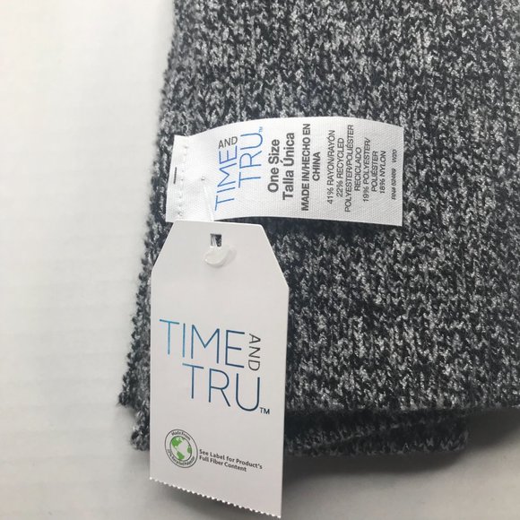Time And Tru Women's Knit Scarf Gray One Size New With Tags - Picture 3 of 8